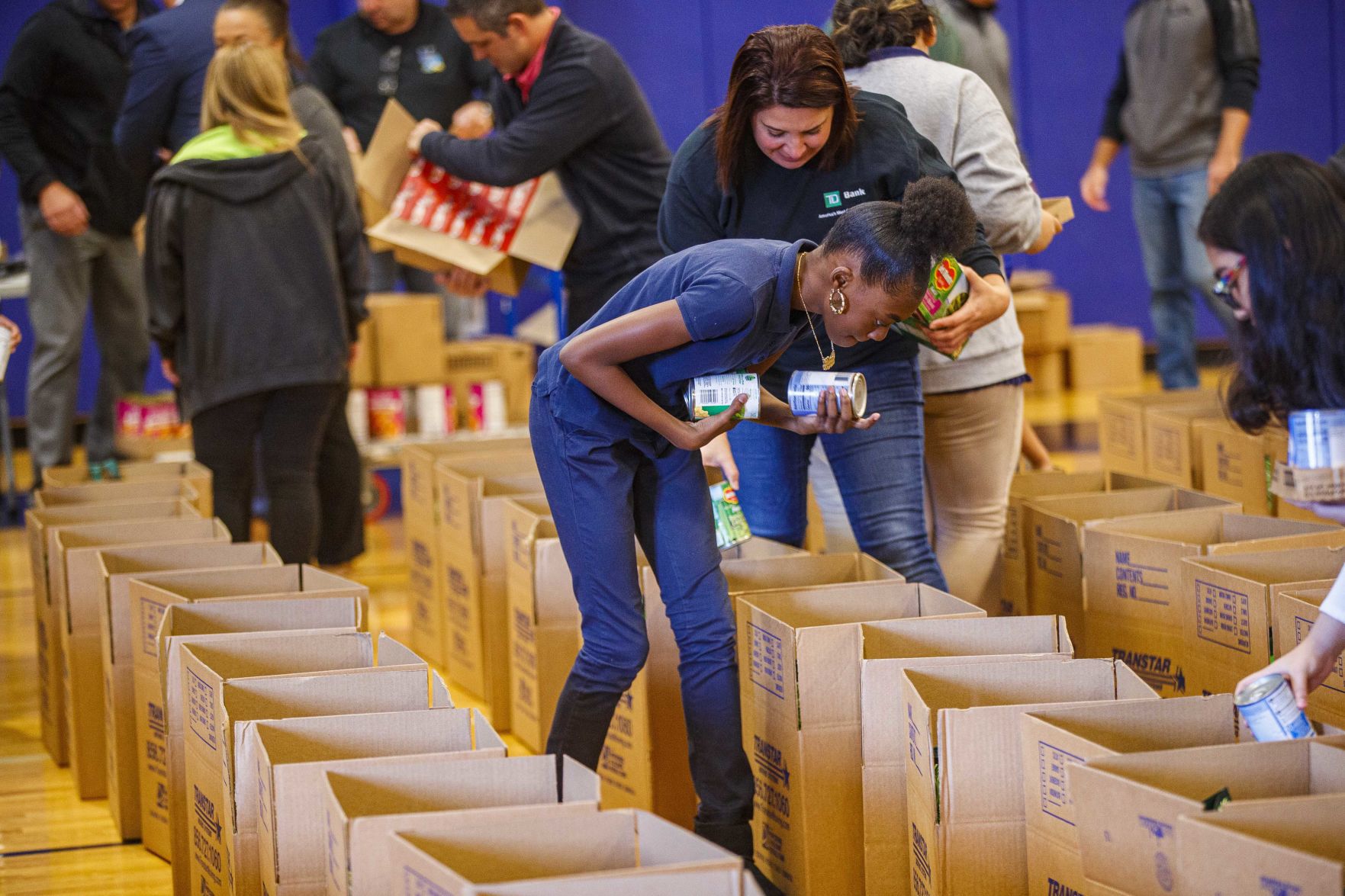 Pennsylvania Avenue School held a Thanksgiving Turkey Basket donation event for school families
